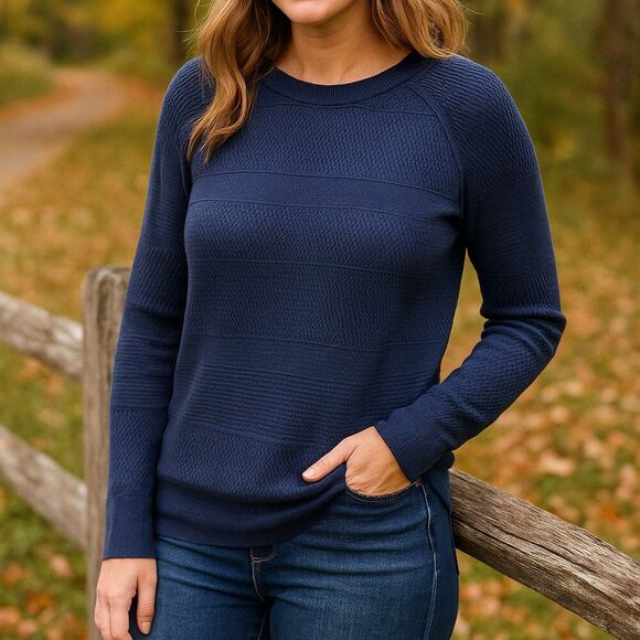 Banana Republic Navy Blue Knit Sweater Size Small - Picture 1 of 7